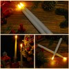 Baquler 100 Pcs Flameless Taper Candles Battery Operated Taper Candles