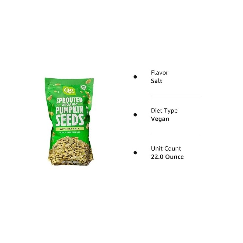 Generic GO Organic Sprouted Pumpkin Seeds, 1 lb Bag