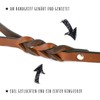 Braided Dog Lead in smooth cow leather in brown and