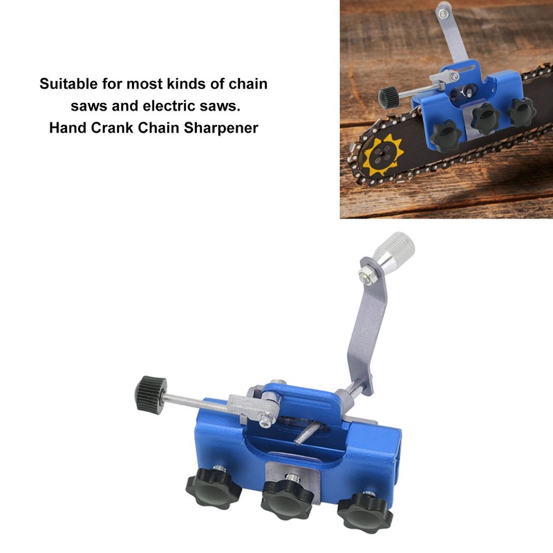Chainsaw Sharpener Portable Lightweight Hand Crank Chain Sharpening Jig for