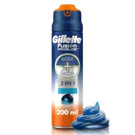 GILLETTE Fusion Proglide, Gel para Afeitar para Afeitar Barba de 200mL, para Rasurar al Ras con Rastrillo para Hombre, Hidrata y Reduce la Irritación