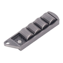 Fidget Slider, Metal EDC Adult Magnetic Fidget Toy, Portable Pea Pod ADHD Push Slider Toy for Anxiety Stress Relief, Boyfriend Father Gift (Silver Color)