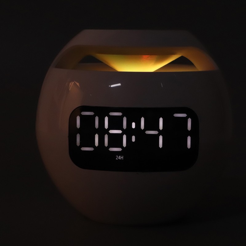 Bluetooth Alarm Clock Speaker Bass Full FM Radio Multifunction Portable