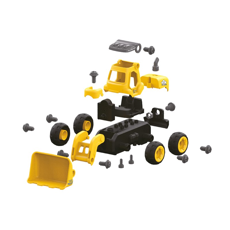 Wheel Loader First RC Kit 27 Pieces with Cordless Screwdriver