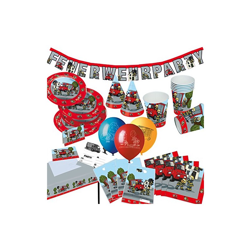 TIB Fire Brigade Plates for Theme Party and Children's Birthday