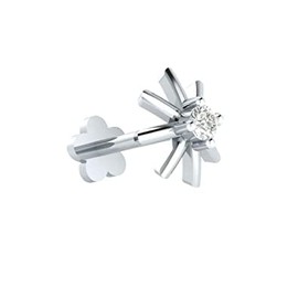 Natural Diamond beauty Nose Ring Sterling Silver Nose Stud in 16 Gauge and 8mm Length/Diamond Nose Stud For Womens/Diamond Color- J-K Diamond Clarity- I1-I2 Diamond Weight 0.01 CT