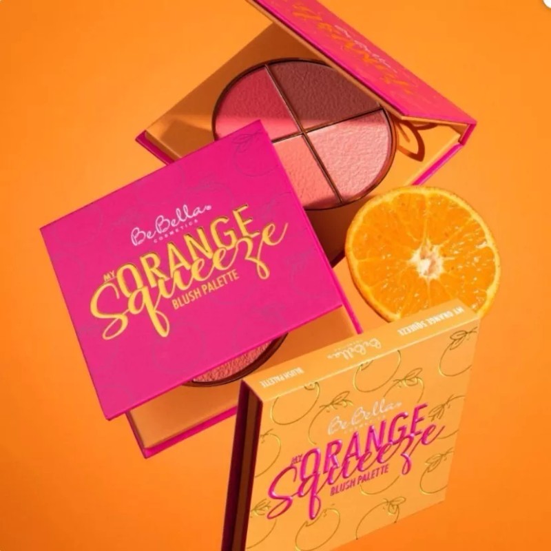 BeBella Cosmetics Paleta De Rubores Bebella Orange Squeeze 4 Tonos