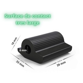 Ugozen Rubber Pedal Protector for Motorcycle Shoes Non Slip Black Width 39mm and Inner Diameter 8mm