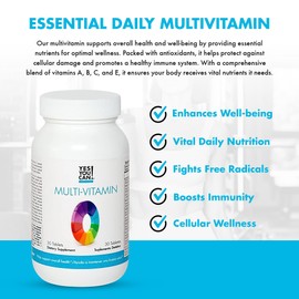 Yes You Can! Daily Multivitamins for Men and Women - Helps Assist Overall Health & Well-Being, Contains Antioxidants, Rich in Vitamin A, B, C & E - Daily Vitamins - 30 Tablets - 2 Pack