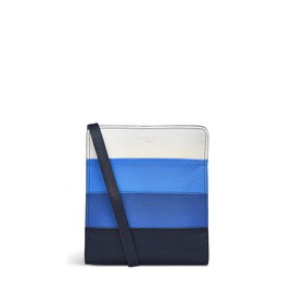 RADLEY London Summer Street Mini Zip Around Crossbody for Women, in Striped Blue Grained Leather