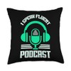 Host Podcast Hosting Radio Microphone Podcast Throw Pillow