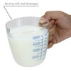 EIKS Glass Milk Frothing Pitcher Mixing Cup for Coffee Espresso