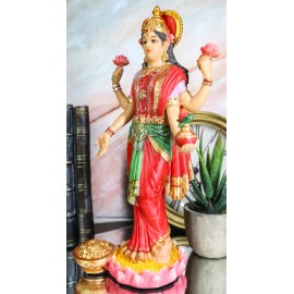 Beautiful Lakshmi Statue Deity of Beauty Hindu Goddess of Wealth Prosperity
