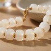 Rackynass Chunky Beaded Necklaces for Women Beige Acrylic Resin Bead