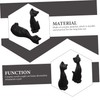 Sosoport 1 Pair Cute Couple Cat Statue Ceramic Animal Figurine