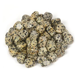 Justinstones 100 Grams Small Dalmatian Jasper Tumbled Stone Specimen Collection Pocket Worry Healing Crystal Reiki Home Decorations