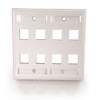 C2G 03415 8-Port Double Gang Multimedia Keystone Double Gang Wall