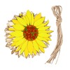 10pcs Unfinished Wood Cutouts Sunflower Wood Shapes Pieces Discs Slices