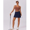 PINSPARK Women's Tennis Skirt Wide Elastic Waistband Tummy Control Golf