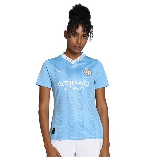 Manchester City Maillot Domicile 2023/24 Saison - Femmes - Équipe Bleu Clair - Taille: XS