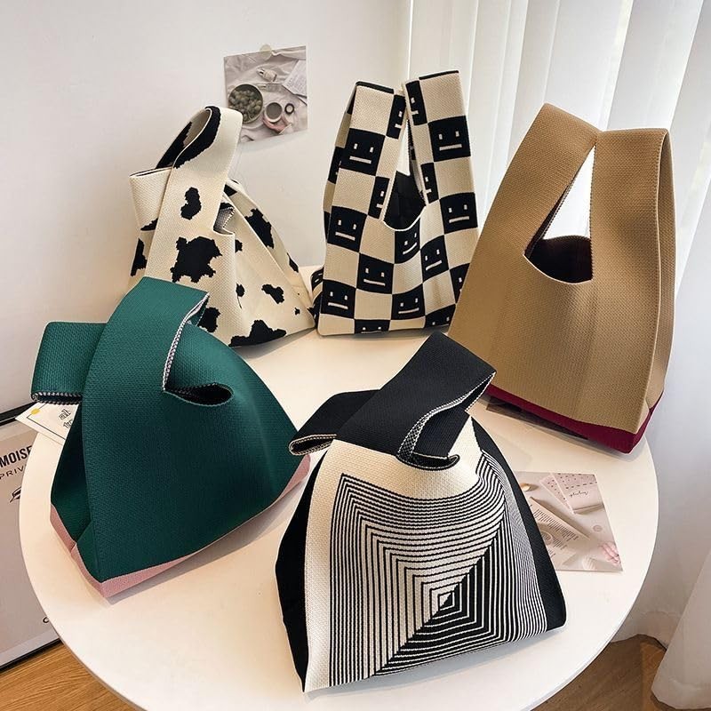 UMIYI Knitted Mini Tote Bag for Women, Small, Eco-Friendly, Stylish,