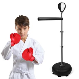 Generic Boxing Speed Trainer ball Boxing Refle Bag Boxing Speed Trainer Punching Bag Spinning Bar Teen, Black, JR-0098