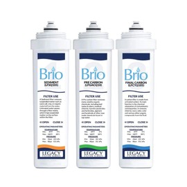 Brio 3-Stage Water Filter Replacement Kit - for Reverse Osmosis Filters