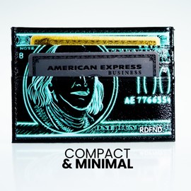 SIMPLYMDRN Neon Benji - RDFND Minimalist Wallet - Credit Card Holder - Cool Wallet For Men - Faux Leather Thin Wallet - Ultra Slim