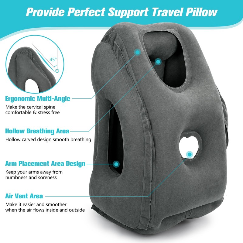 Rewondah Inflatable Travel Pillows for Airplanes | Airplane Pillow for