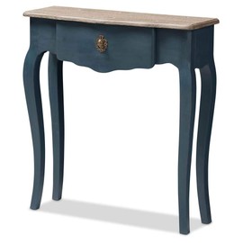 Baxton Studio Classic and Provincial Console Table in Blue Spruce Finish