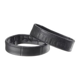 uxcell PU Leather Loops Replacement Retaining Ring Keeper for 21mm Width Watch Band, Black 2 Pcs