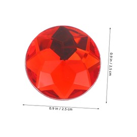 KONTONTY Flatback Round Acrylic Rhinestones 25mm for Craft Projects Costumes Decorations 100pcs