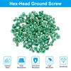 PATIKIL M4 x 6mm Thread Ground Screws, 100 Pack Green