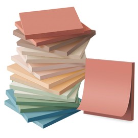 (16 Pack) Sticky Notes 3x3, Vintage Colors, Sticky Pads, Recyclable, Self-Stick Pads, Easy to Post for Home, Office, Notebook