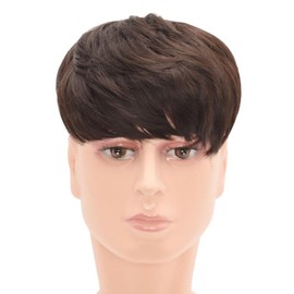Men's partial wig, crown, wig, natural, breathable, point wig, hair enhancer, hairpiece, wig, hand-planted part, bald hide, for men