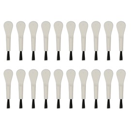 20pcs White Handle Black Hair Sound Aid Cleaning Brush Professional Earwax Removal Sound Amplifier Brushes