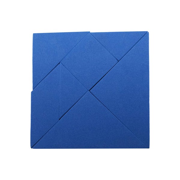 Blue Tangram Puzzle - Educational, Logic Puzzle, and Maths Game