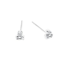 Remi Rhode 925 Sterling Silver Earrings | Silver Stud Earrings for Women Trendy | Natalia Stud Earrings with Lab Grown Diamond Accents | Hypoallergenic Jewelry | Gift for Women Men