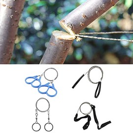 4 Pcak Wire Saw, 28" Stainless Steel Serrated Cutting Cable, Stainless Steel Hand Pocket Wire Saw, Outdoor Tools for Trees Cutting, Backpacking Gear, Camping, Hunting, Hiking