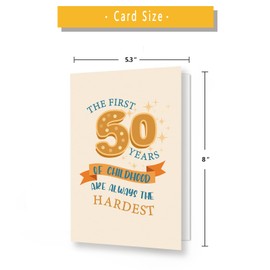 ATTLVV Funny 50th Birthday Gifts for Women Men, Unique 50th Birthday Card for Him Her, 50th Birthday Decorations for Mom Dad Grandma, Happy 50 Year Old Birthday Card Gifts for Husband Wife
