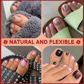 Luckyfairy Square Toe Nail Tips: Full Cover Big Wide Matte Fake Toe Nails 15Sizes Soft Gel Pre-shape Clear Gel Toe Nail Tips Press ons For Nail Extensions Home DIY Salon 360Pcs