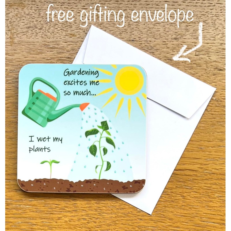 HoorayUK Novelty Coaster - Fun Gardening Design - Unique Gift
