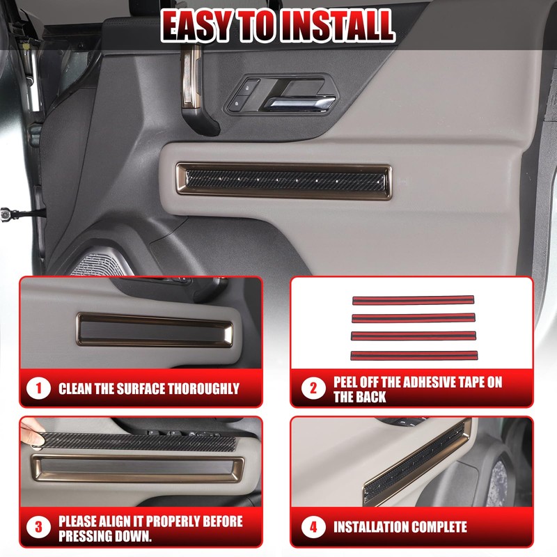 Yinanlutos Inner Door Panel Strip Trim Cover Compatible with Hummer