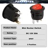 MKBKLLJY 8 Pieces Round Rocker Switch ON/OFF SPST DC 12V