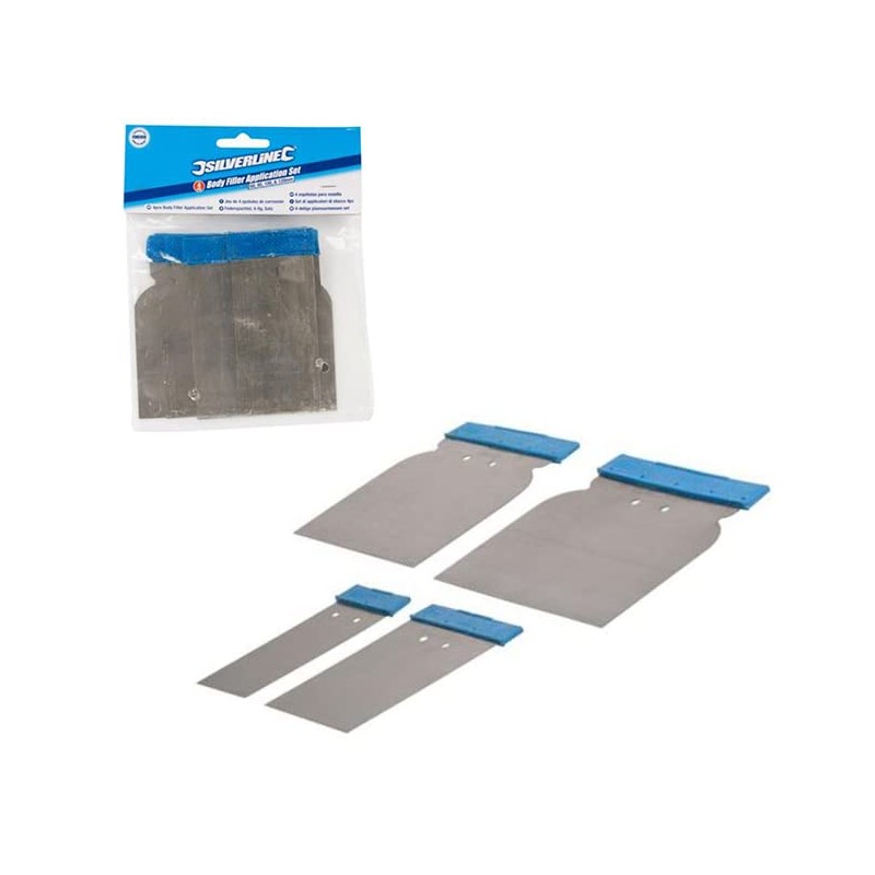 Silverline Body Filler Application Set 4pce 50, 80, 100 &