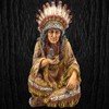 K EXCLUSIVE Native American Figurines - Chief with Peace Pipe