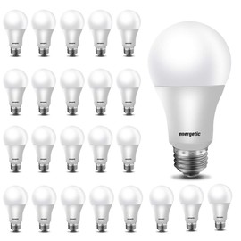 Energetic 24 Pack A19 LED Light Bulb, 40 Watt Equivalent Warm White 3000K, E26 Standard Base, ETL Listed, Non-Dimmable LED Light Bulb