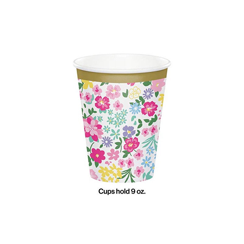 Floral Tea Party Cups, 8 ct
