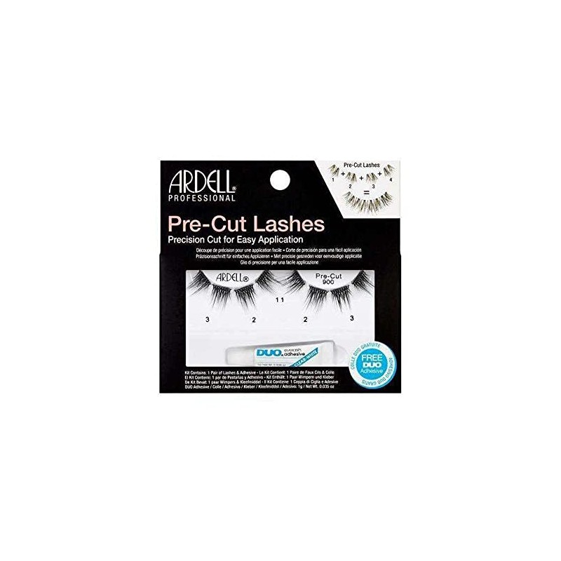 Ardell Pre-Cut Lashes 900 - Segmented Lash Strips, Natural-Looking Clusters,