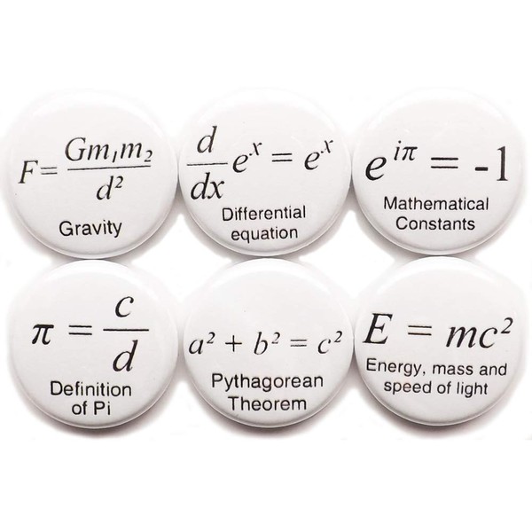 Math 6 Refrigerator Magnets Teacher Gift Home Decor Formulas Geek